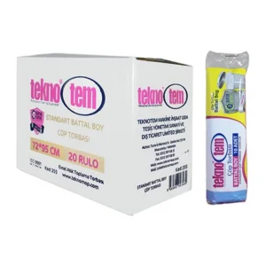 TEKNOTEM STANDART BATTAL BOY MAVİ ÇÖP POŞETİ 72*95 CM