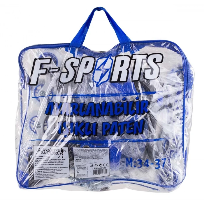 FURKAN FR59496 F-SPORT AYARLANABİLİR IŞIKLI PATEN ASORTİ S
