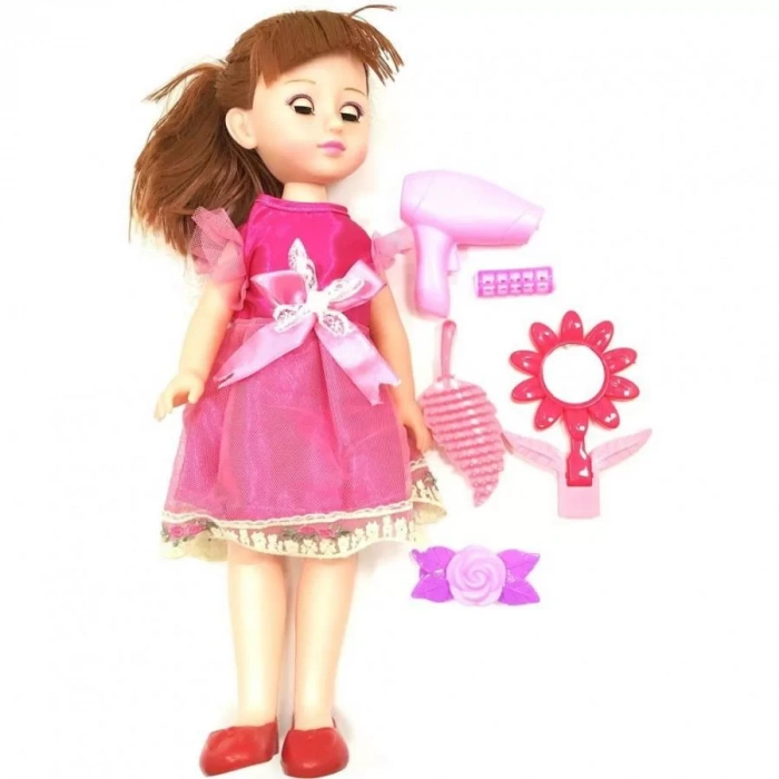 GLOBAL GL100514 PAMUK PRENSES BEBEK + GÜZELLİK SETİ