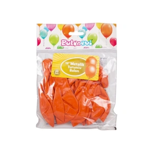 BALONEVİ 12 METALİK TURUNCU BALON 12Lİ