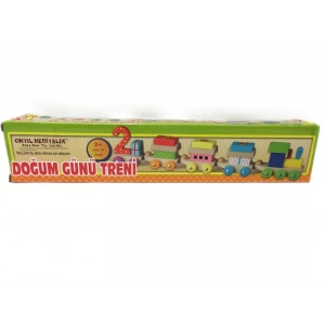 KARYIL KUTUDA AHŞAP DOĞUM GÜNÜ TRENİ
