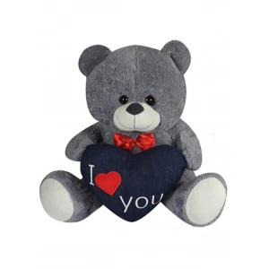 HALLEY 50 CM I LOVE YOU KALPLİ AYI KOT KALPLİ