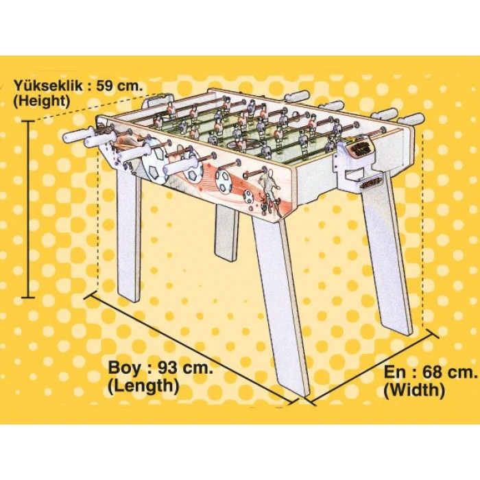 AKÇİÇEK AHŞAP MASA OYUNU AYAKLI