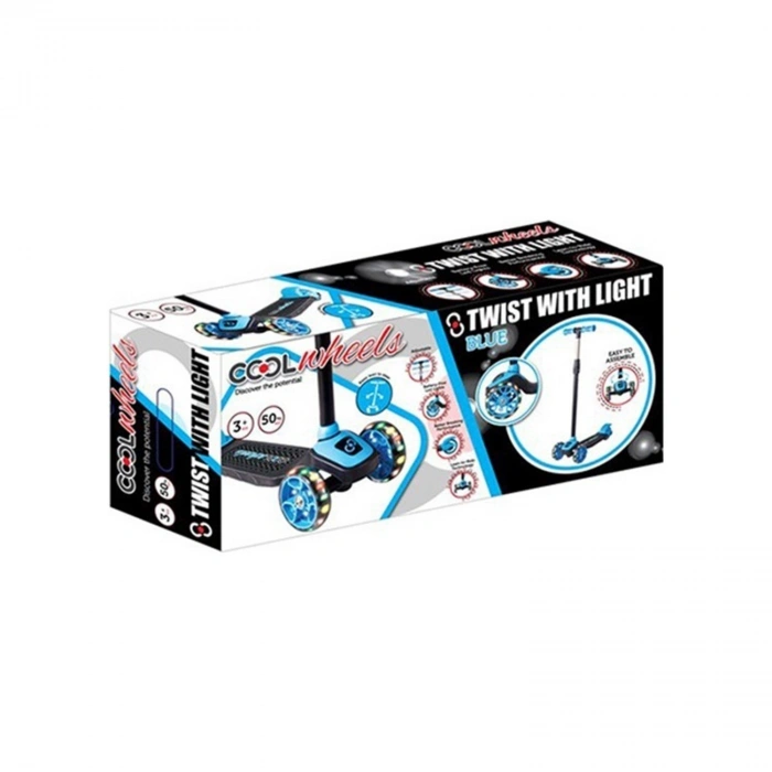 COOL WHEELS IŞIKLI TWIST SCOOTER MAVİ