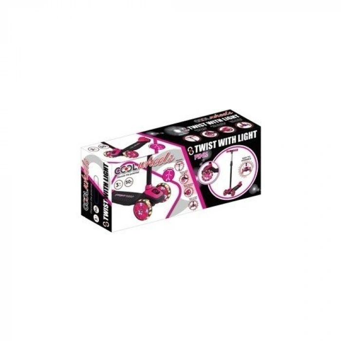 COOL WHEELS ISIKLI TWIST SCOOTER PEMBE