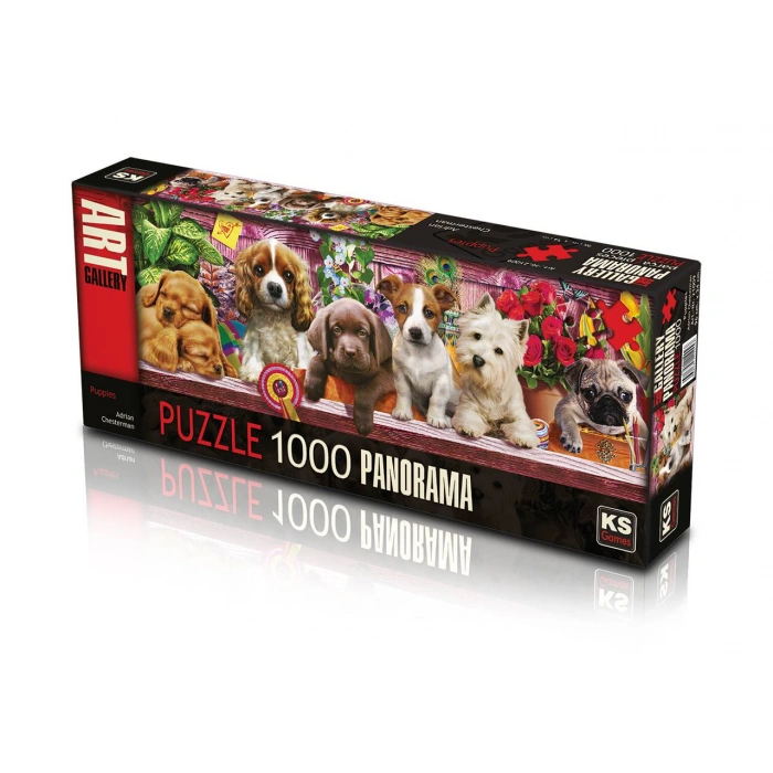 KS 21009 PUZZLE 1000 PANORAMİK PUPPİES