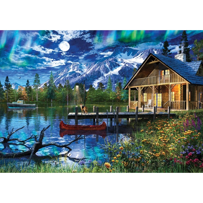 KS PUZZLE 3000 MOONLİT LAKE HOUSE