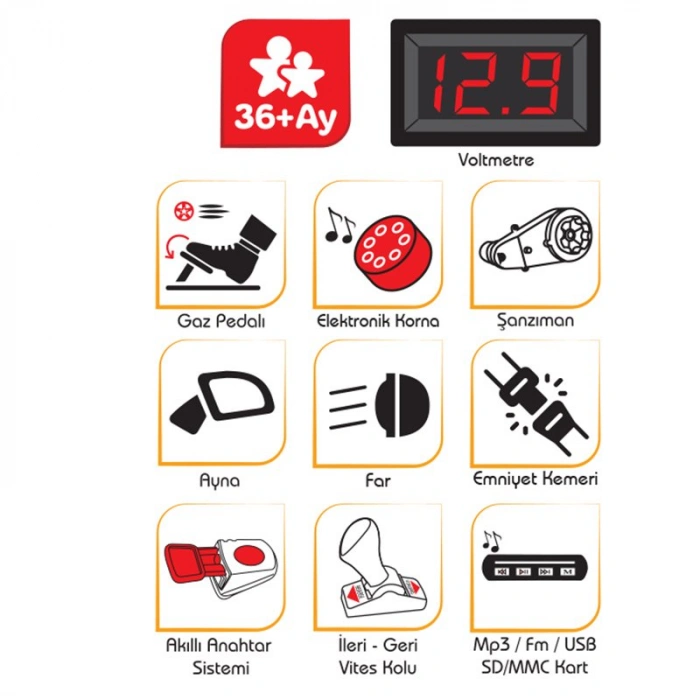 PİLSAN 05 280 TERY BERY 12 V AKÜLÜ ARABA