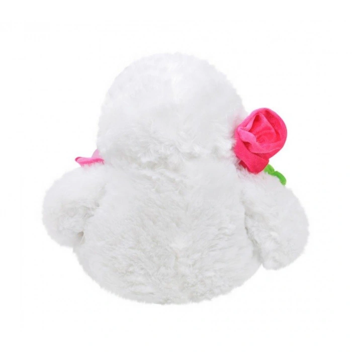 SELAY ÇİÇEKLİ GORİL 28 CM BEYAZ