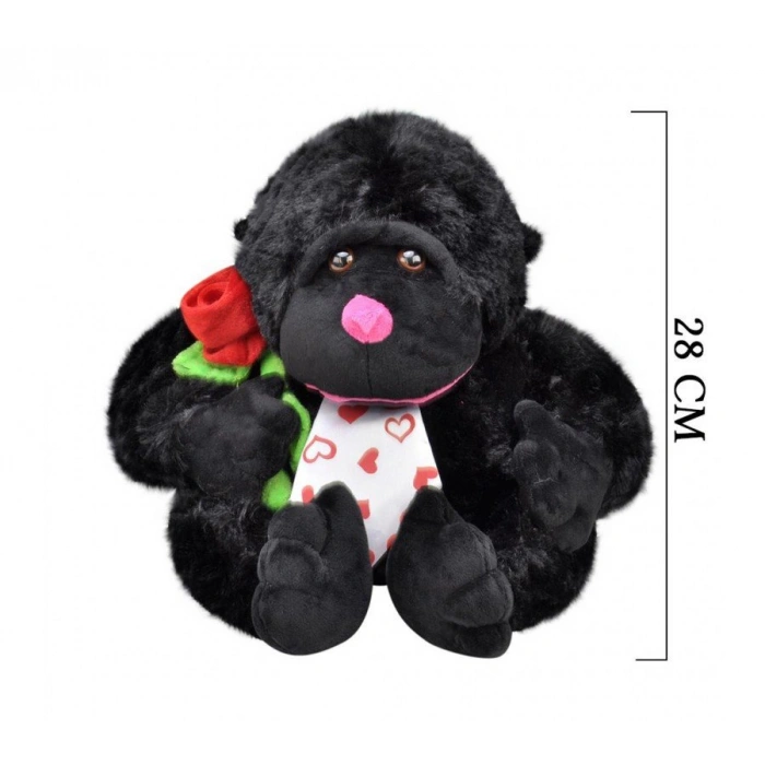 SELAY ÇİÇEKLİ GORİL 28 CM SİYAH