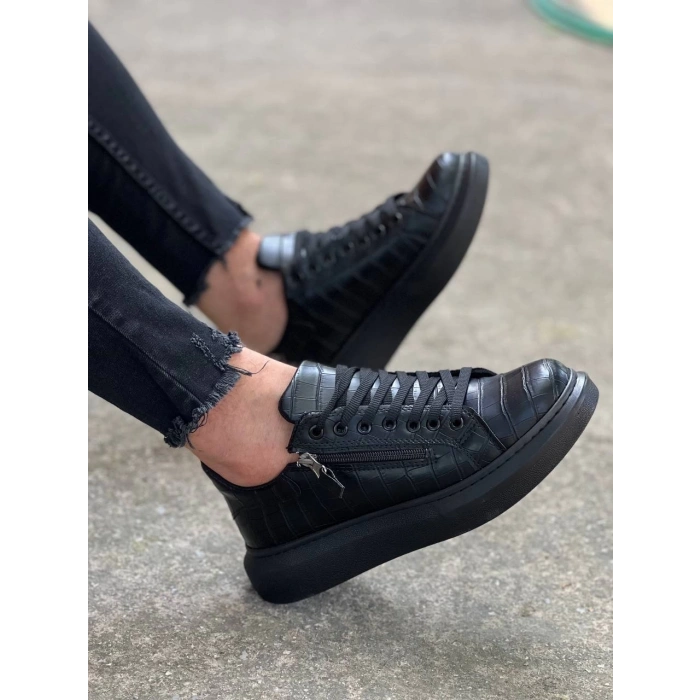 KB-309  Kuback Kömür Fermuar Ve Bağcıklı  Günlük Erkek  Ayakkabı