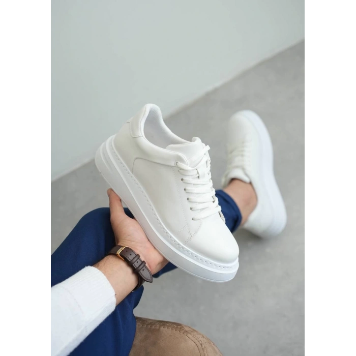 KB-B2 Kuback Beyaz Cilt Günlük Erkek Ayakkabı