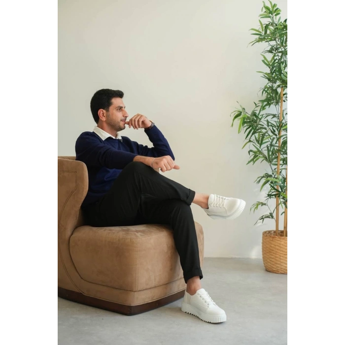 KB-X516 Kuback Beyaz Cilt Günlük Erkek Ayakkabı