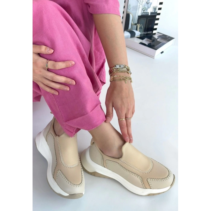 Kendy Bej Cilt Spor Ayakkabı