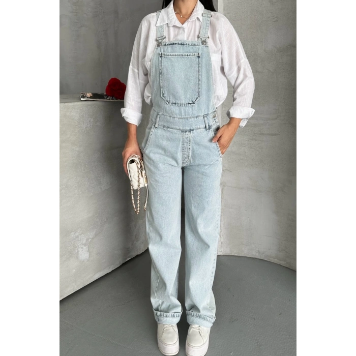 Pantolon kar yıkama salopet mavi d2514