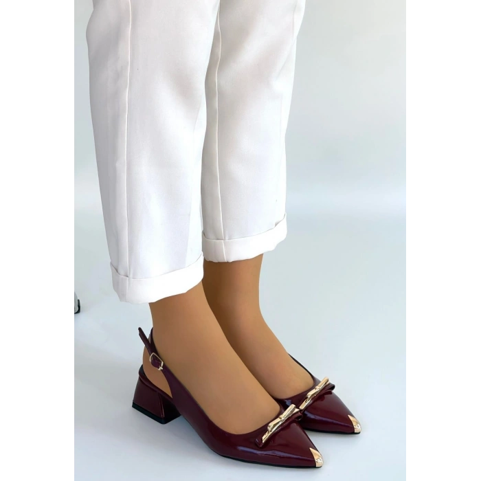 Ricy Bordo Rugan Topuklu Ayakkabı