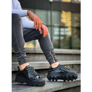 KB-056 Kuback Siyah Rugan Siyah Yüksek Taban Günlük Spor Ayakkabı