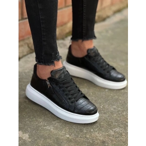 KB-309  Kuback  Siyah Fermuar Ve Bağcıklı  Günlük Erkek  Ayakkabı