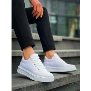KB-X46 Kuback Beyaz Rugan Yüksek Beyaz Taban Günlük Spor Ayakkabı