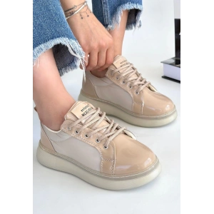 Piona Bej Rugan Bağcıklı Spor Ayakkabı