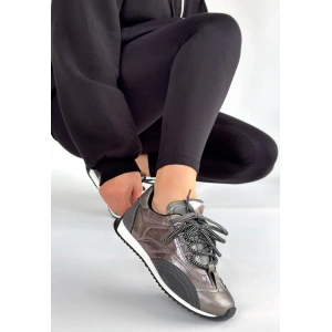 Ranu Platin Cilt Paraşüt Detaylı Bağcıklı Spor Ayakkabı