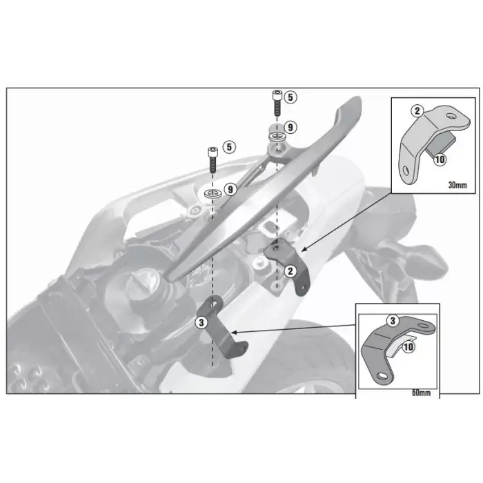 GIVI 1109FZ HONDA INTEGRA 700 (12-13) ARKA ÇANTA TAŞIYICI