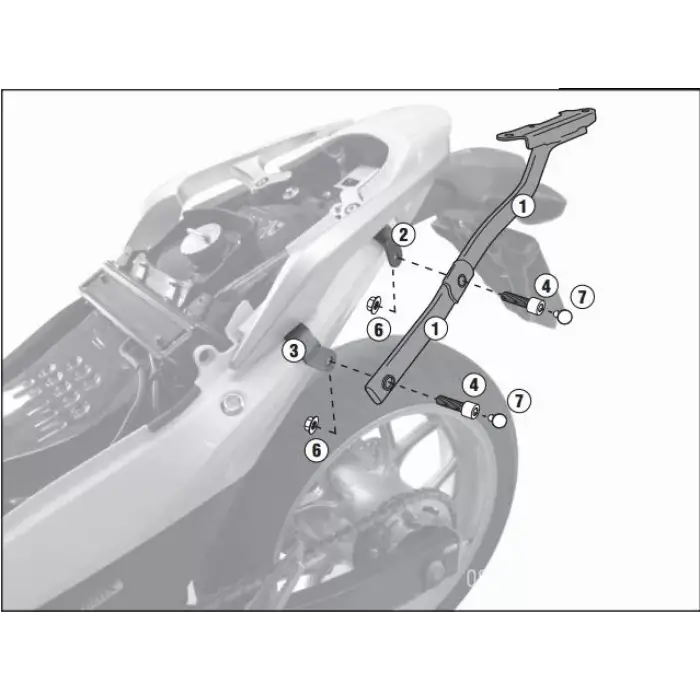 GIVI 1109FZ HONDA INTEGRA 700 (12-13) ARKA ÇANTA TAŞIYICI