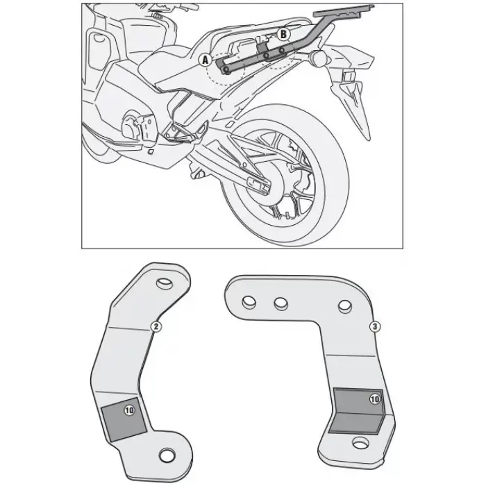 GIVI 1127FZ HONDA INTEGRA 750 (14-15) ARKA ÇANTA TAŞIYICI