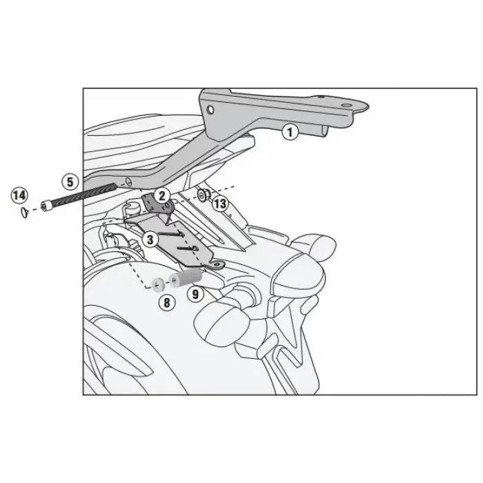 GIVI 2118FZ YAMAHA MT-07 (14-17) ARKA ÇANTA TAŞIYICI