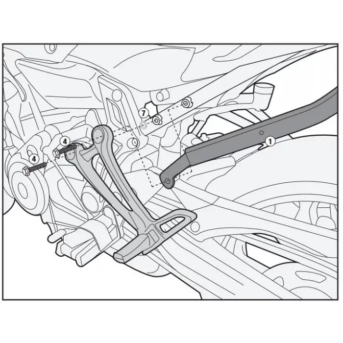 GIVI 2118FZ YAMAHA MT-07 (14-17) ARKA ÇANTA TAŞIYICI