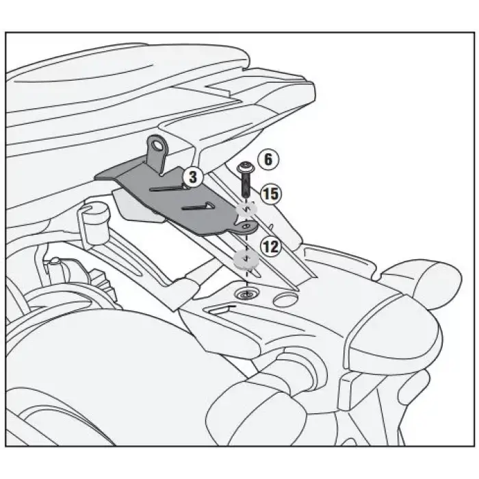 GIVI 2118FZ YAMAHA MT-07 (14-17) ARKA ÇANTA TAŞIYICI