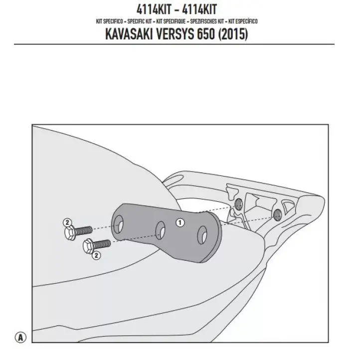 GIVI 4114KIT KAWASAKI VERSYS 650 (15-24) YAN ÇANTA TAŞIYICI BAĞLANTI KITI