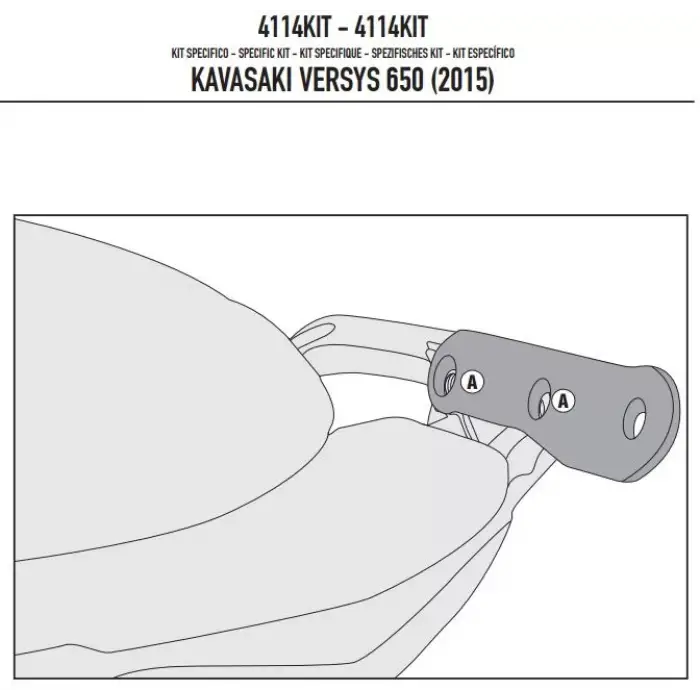 GIVI 4114KIT KAWASAKI VERSYS 650 (15-24) YAN ÇANTA TAŞIYICI BAĞLANTI KITI