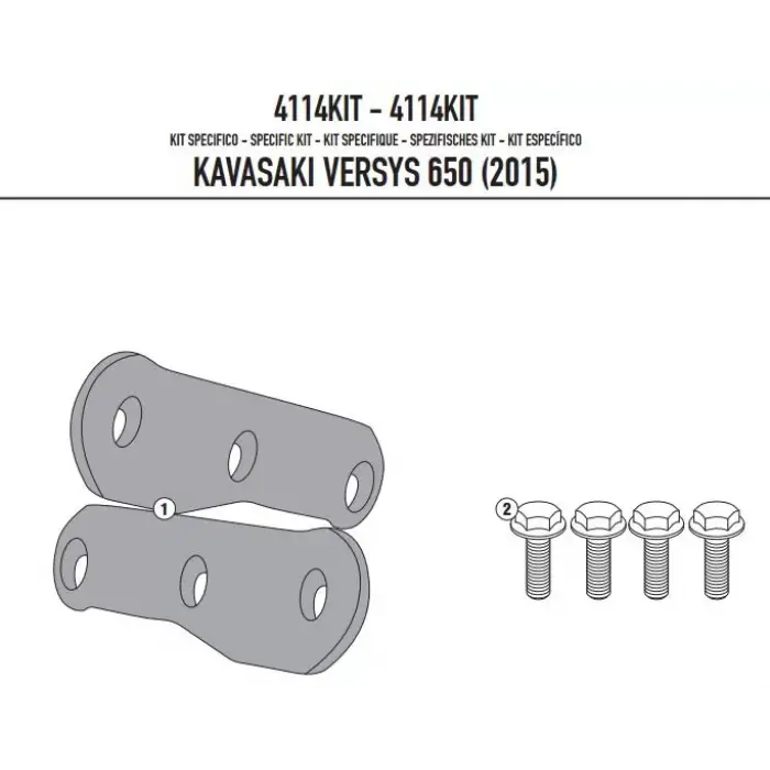 GIVI 4114KIT KAWASAKI VERSYS 650 (15-24) YAN ÇANTA TAŞIYICI BAĞLANTI KITI