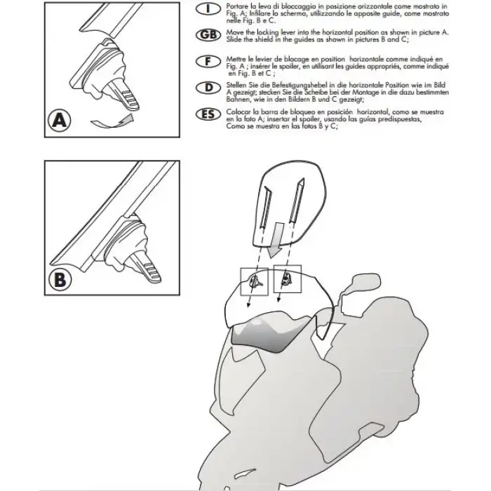 GIVI AF4105 KAWASAKI VERSYS 650 (15-16) -1000 (12-16) RÜZGAR SİPERLİK