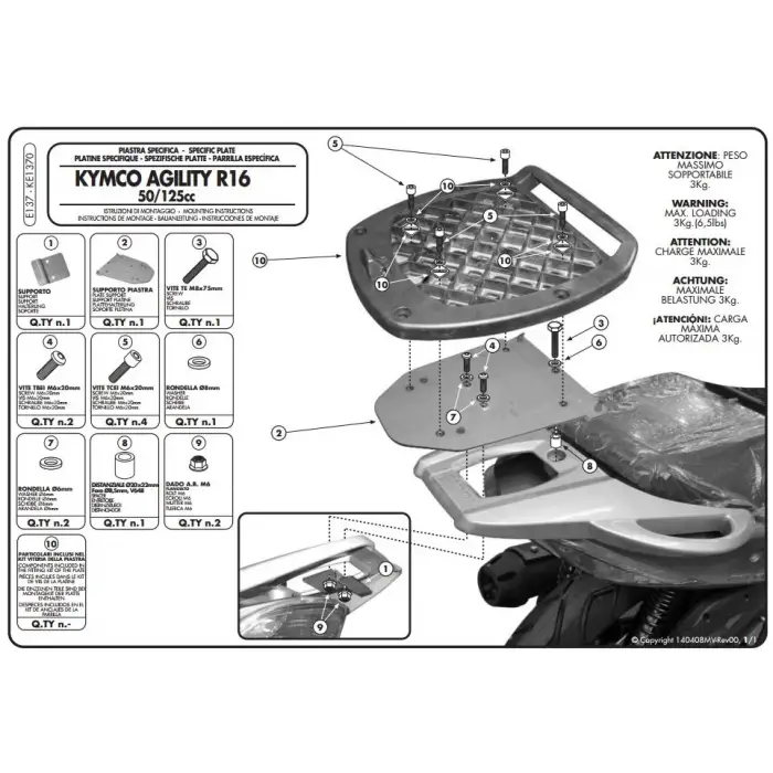 GIVIE137KYMCOAGILITY50-125-150-200(08-13)ARKAÇANTATAŞIYICI