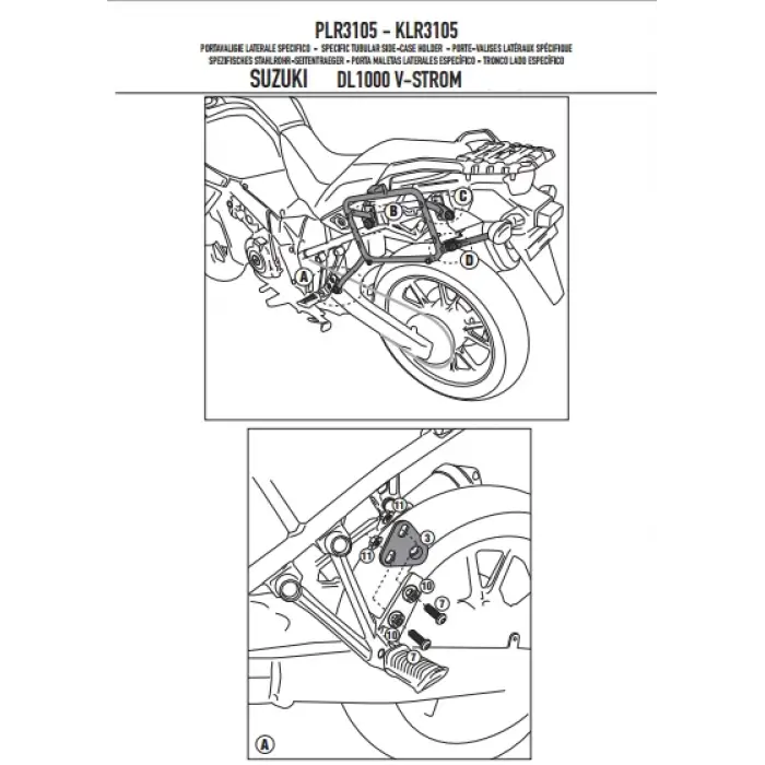 GIVIPLR3105SUZUKIDL1000V-STROM(14-19)YANÇANTATAŞIYICI