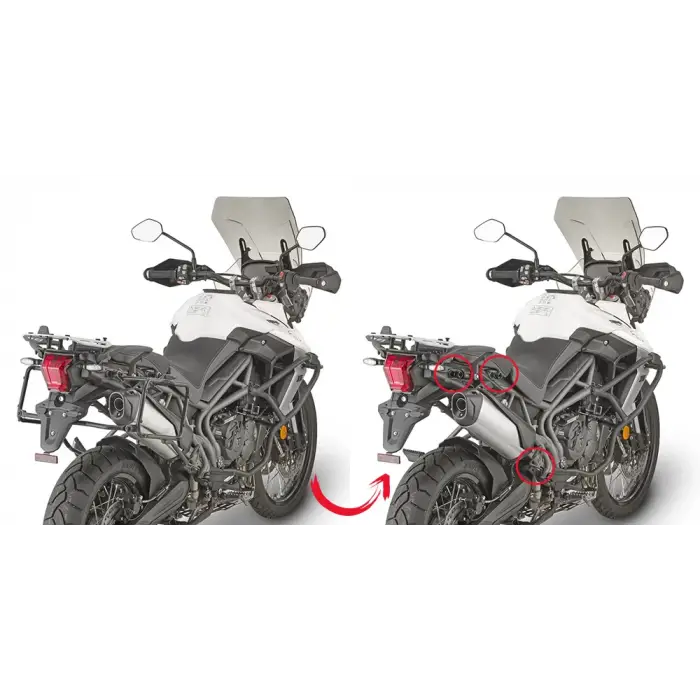 GIVI PLR6413 TRIUMPH TIGER 800 XC - 800 XR (18-19) YAN ÇANTA TAŞIYICI