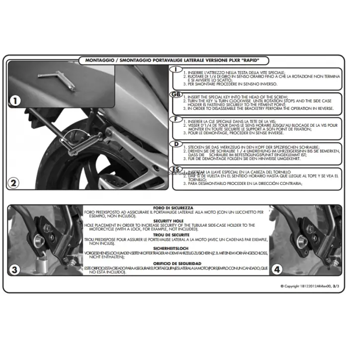 GIVI PLR7401 DUCATI MULTISTRADA 1200 (10-14) YAN ÇANTA TAŞIYICI