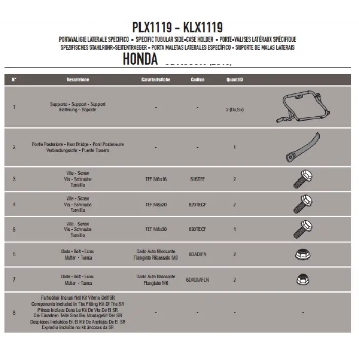 GIVIPLX1119HONDACB500F-CBR500R(13-15)YANÇANTATAŞIYICI