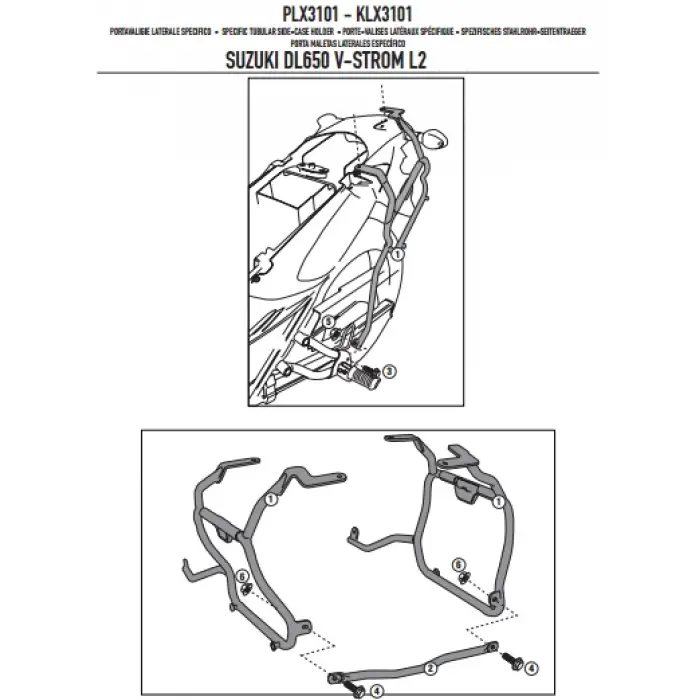 GIVI PLX3101 SUZUKI DL 650 V-STROM (11-16) YAN ÇANTA TAŞIYICI