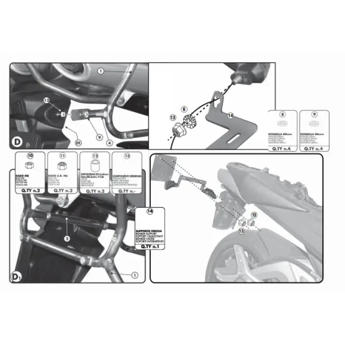 GIVIPLX538SUZUKIGSR600(06-11)YANÇANTATAŞIYICI