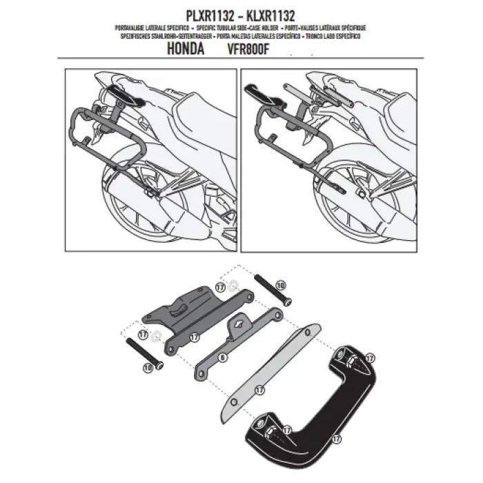 GIVIPLXR1132HONDAVFR800F(14-20)YANÇANTATAŞIYICI