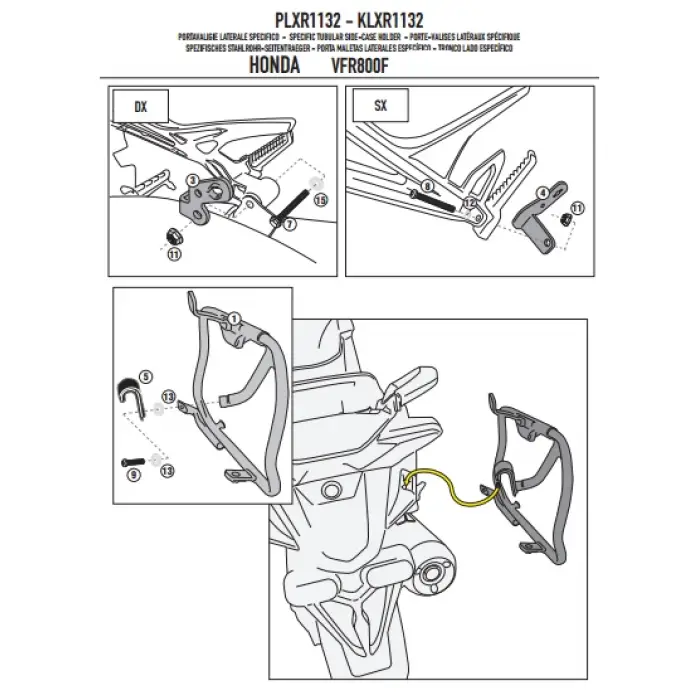 GIVIPLXR1132HONDAVFR800F(14-20)YANÇANTATAŞIYICI