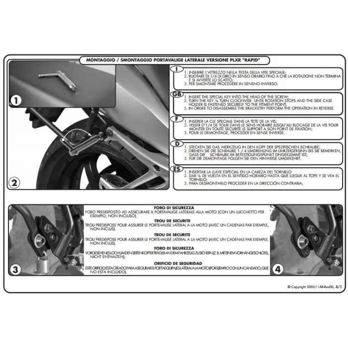 GIVIPLXR5100BMWR1200R(11-14)YANÇANTATAŞIYICI