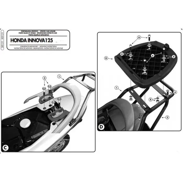 GIVISR151HONDAINNOVIA125(07-14)ARKAÇANTATAŞIYICI