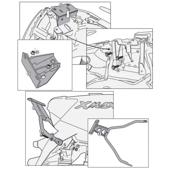 GIVISR2111YAMAHAX-MAX400(13-16)ARKAÇANTATAŞIYICI