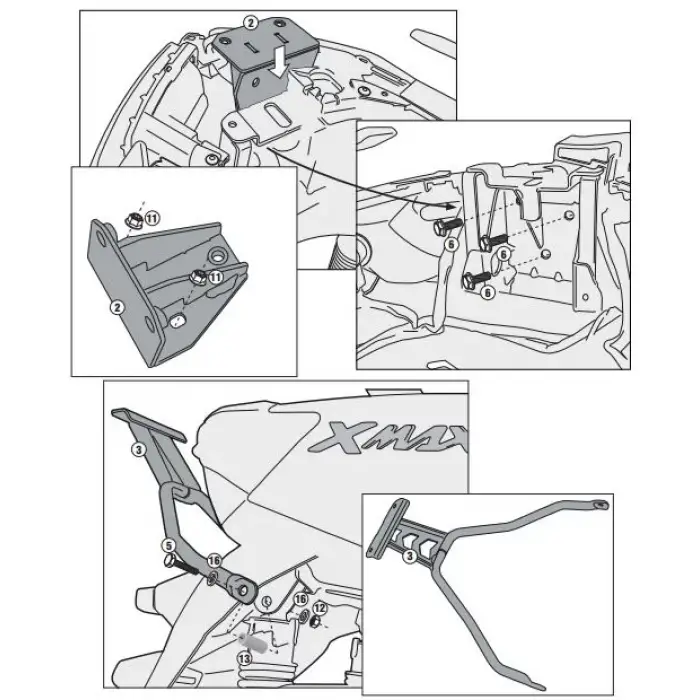 GIVISR2117YAMAHAX-MAX125-250(14-17)ARKAÇANTATAŞIYICI