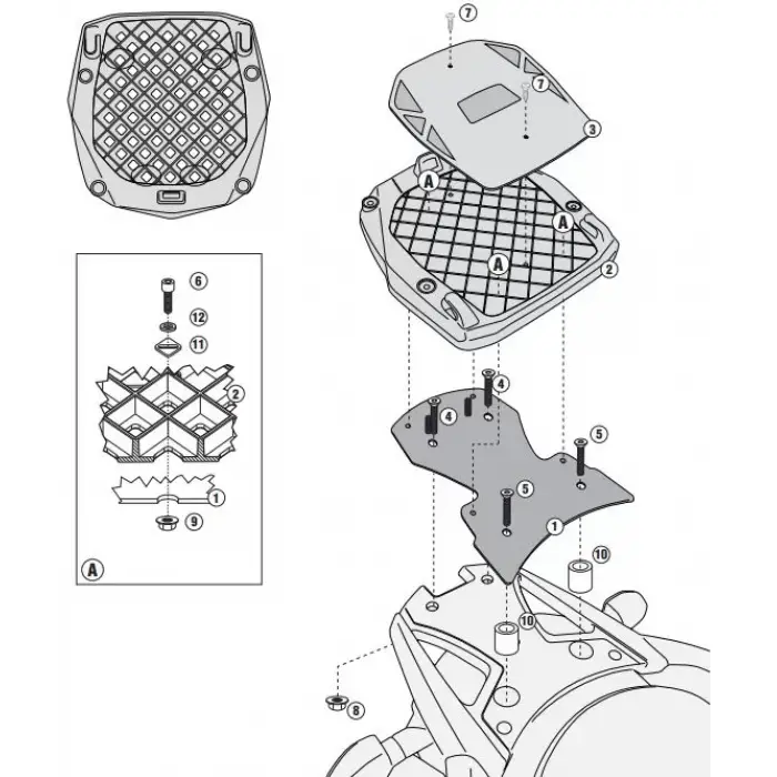 GIVISR3101SUZUKIDL650V-STROM(11-16)ARKAÇANTATAŞIYICI