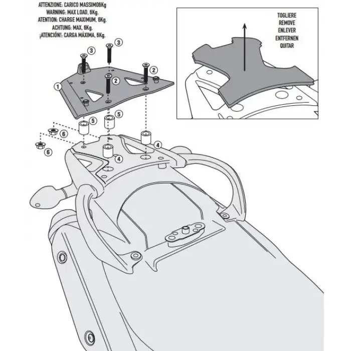 GIVISRA3101SUZUKIDL650V-STROM(11-16)ARKAÇANTATAŞIYICI